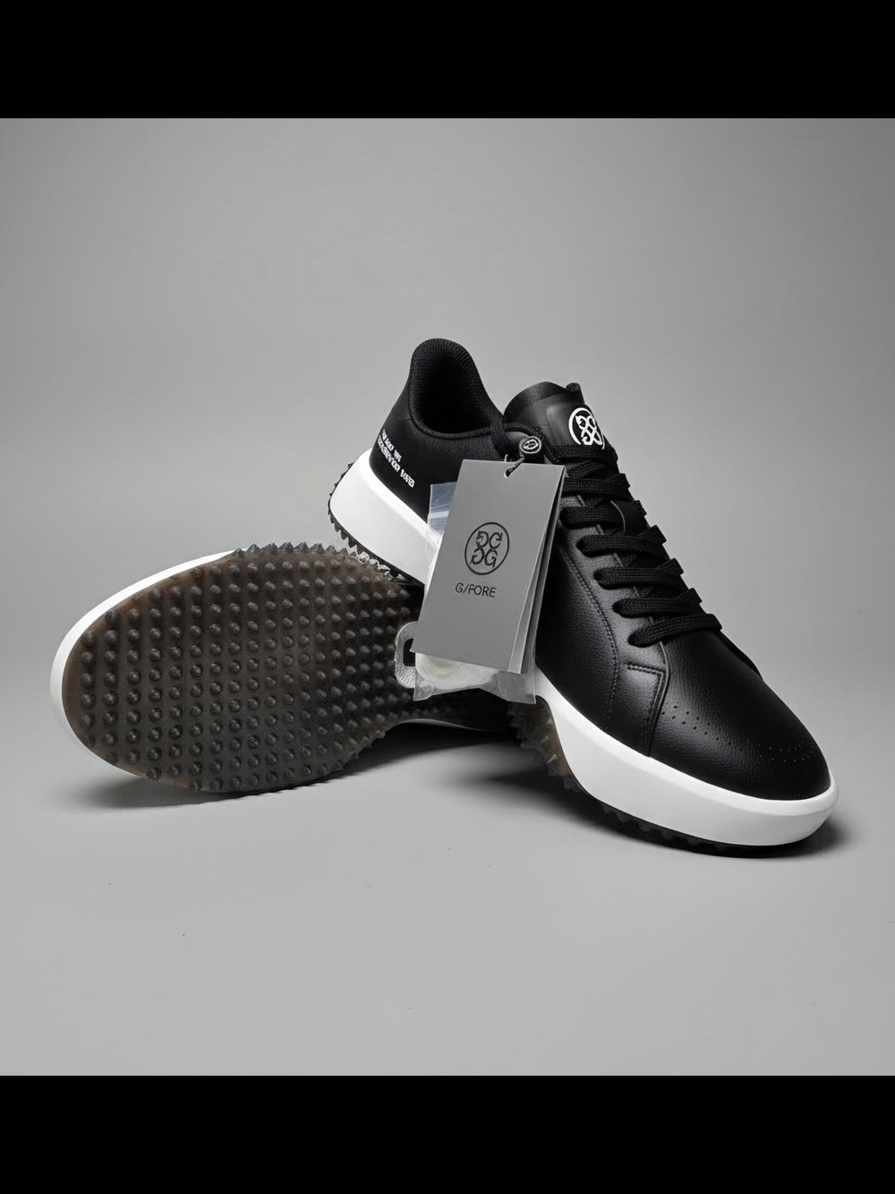 G/FORE G.112 Women's Golf Shoes Size 9 Spikeless Waterproof Onyx Black Leather
